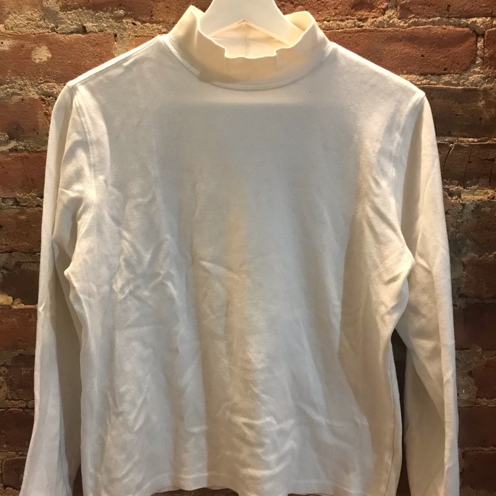 L.L. Bean White Turtleneck